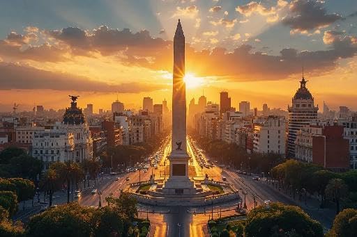 Jigsaw Wooden Puzzles 1000 Pieces City Cityscape Puzzles - for Adults & Families - Argentina Buenos Aires Obelisk DIY Puzzles Educational Brain Challenge Games for Adults Kids Gifts