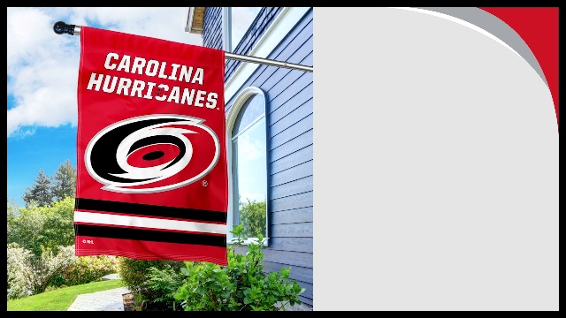 Carolina Hurricanes Hockey Club Flag Waving In The Wind. Stock Footage