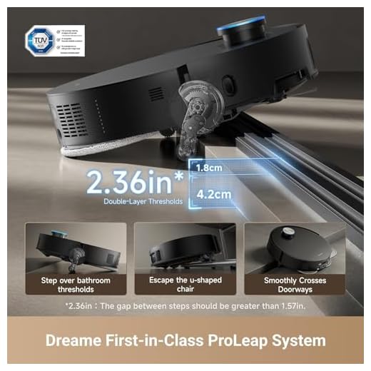 dreame X50 Ultra Robot Vacuum and Mop, Cross 2.36 in Thresholds/Barriers, 20,000Pa Suction, with Auto-Empty and Mop Self-Cleaning, Obstacle Avoidance and 360° Navigation, Corner to Edge Deep Cleaning