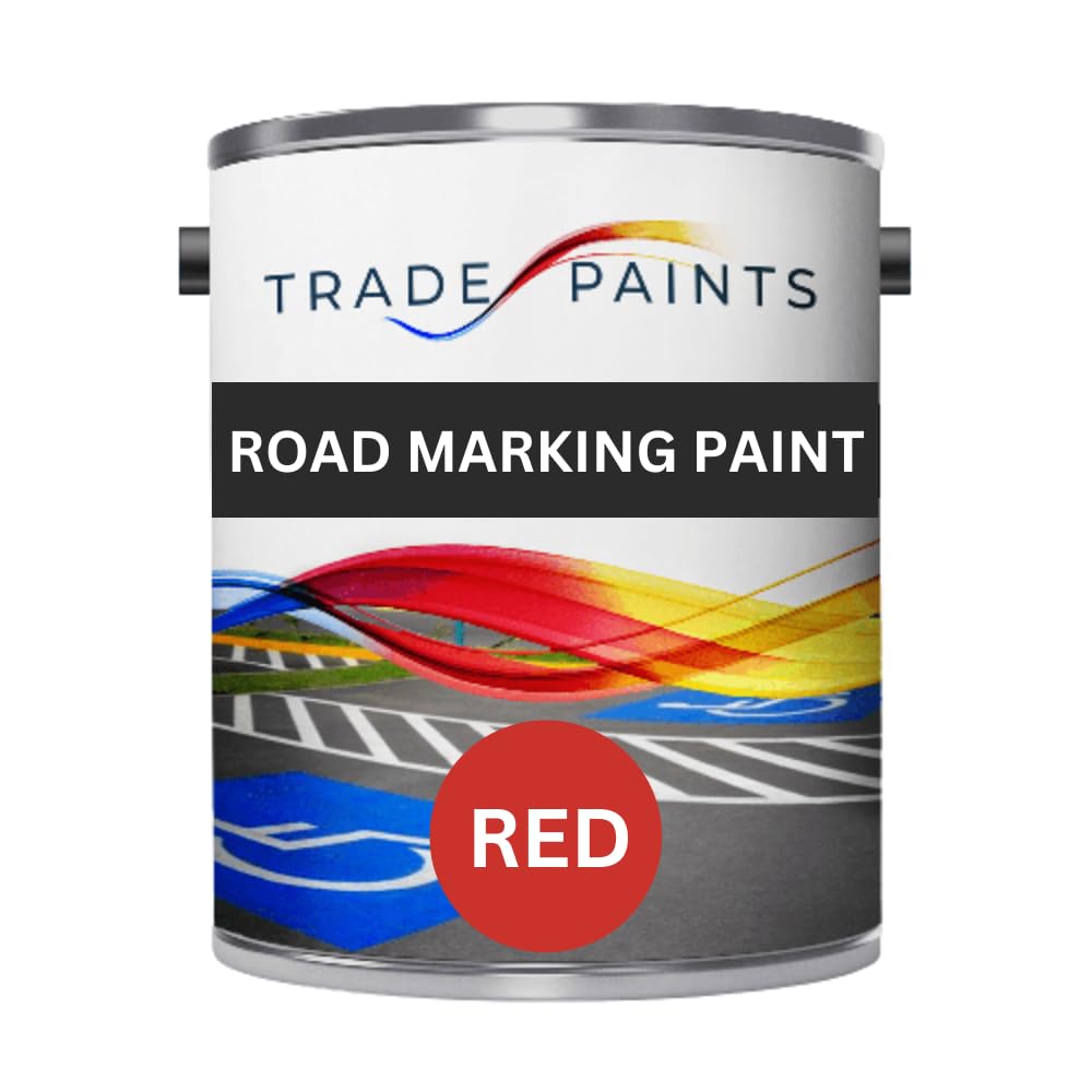 Heavy Duty Road Line Car Park Marking Paint (Red, 2.5 Litre)