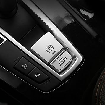 Angelguoguo Car Electronic Handbrake Auto H Button Cover Switch Decorative Cover Trim For Bmw 5 Series 6 Series 7 Series X3 X 4 X5 X 6 For BMW 5 Series F10 2011-2017 Year Silver SHY20180322