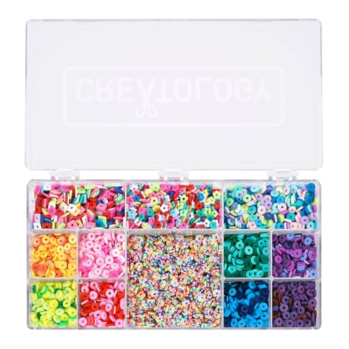 Image of Creatology Mixed Clay Heishi Bead Box - Clay Beads for Making Jewelry, Charms, Key Chains, Friendship Bracelets, and Arts & Crafts - 1 Pack