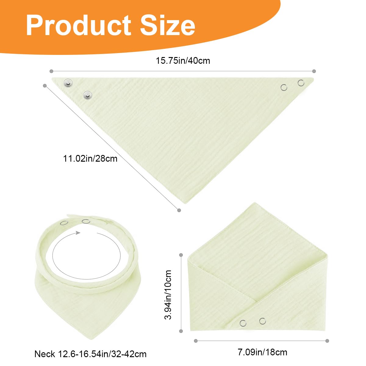 Garegce 7PCS Baby Bibs, Bandana Dribble Bibs - Image 2