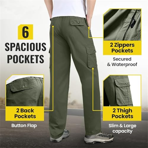 Adorlina Flex Cargo Pants for Men, FlexRover - Ultra Comfort Fit Multi-Pocket Durable Trousers. 5