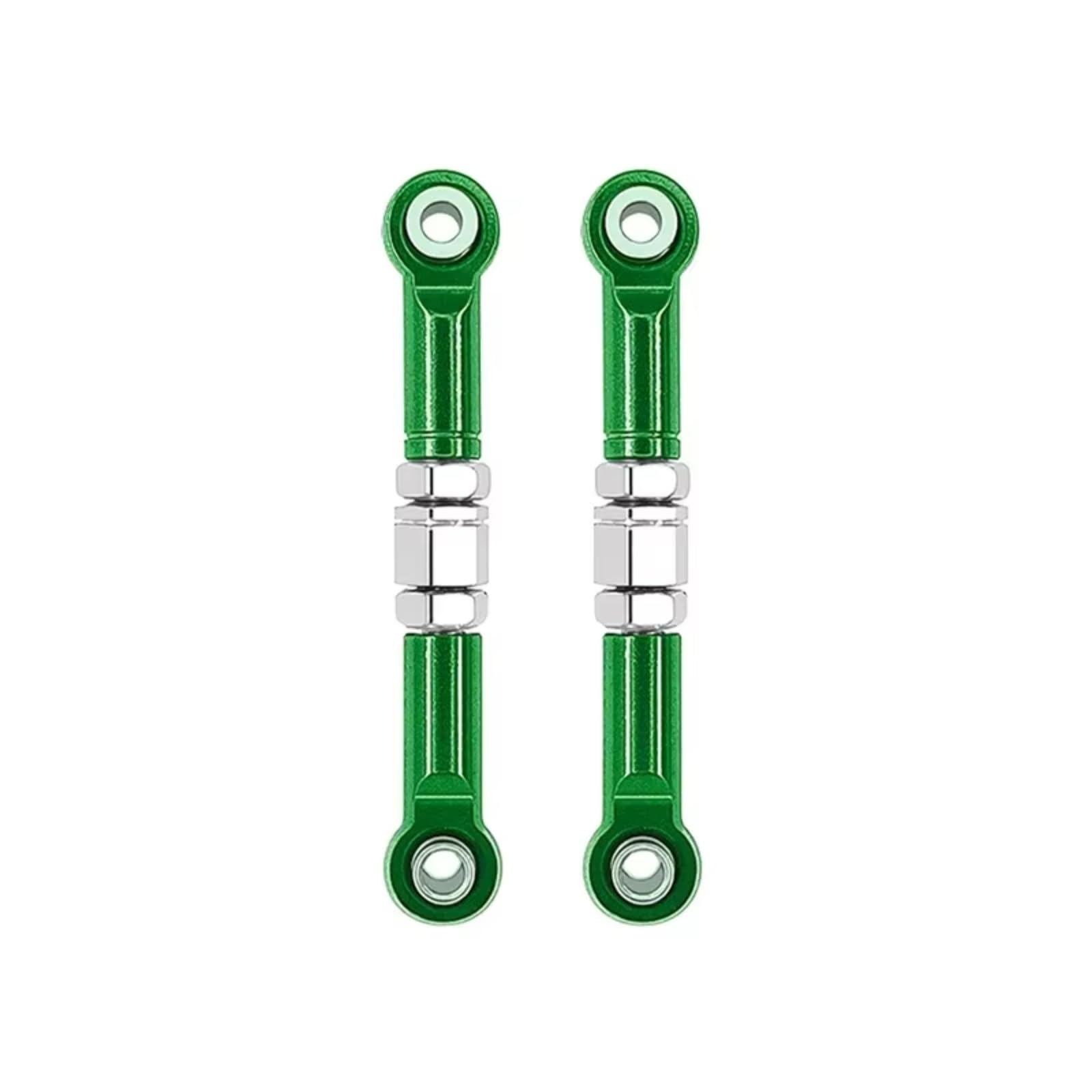 Rc Special Connecting Rod for MJX H16 16207 16208 16209 16210 1/16 2pcs Metal Front Steering Rod Steering Links RC Car Parts and Accessories Upgrades Replacement Use(Green)
