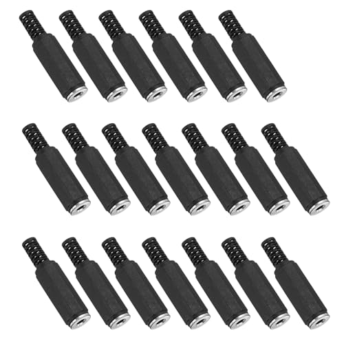 Conector hembra de audio de 3,5 mm jack TS de 1/8 pulgadas para reparar cable de micrófono