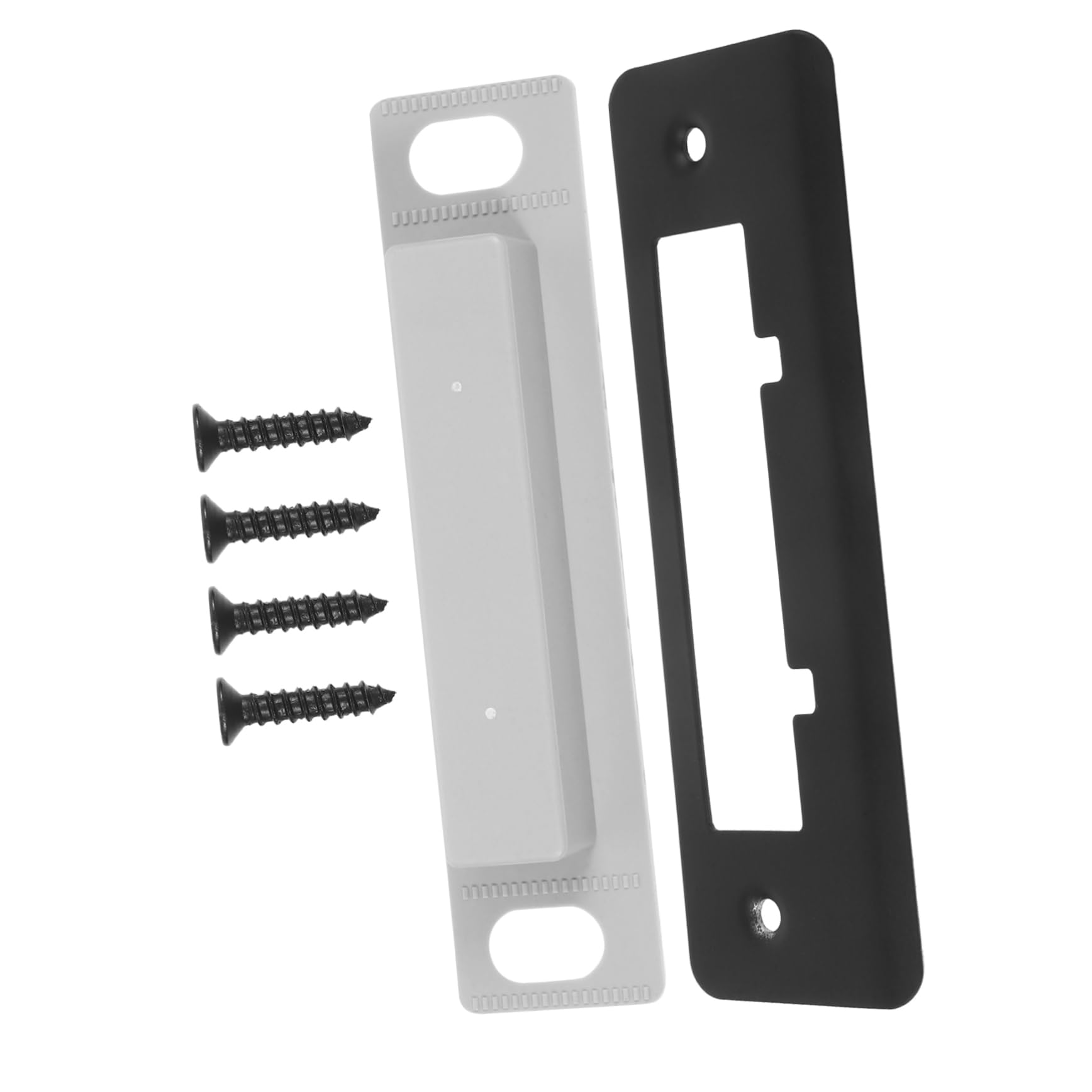 STAHADDoor Lock Plate Door Hole Filler Plate Door Striker Plates Front Door Reinforcement Door Reinforcement Kit Front Door Security Devices Stainless Steel Door Frame Cover Plate