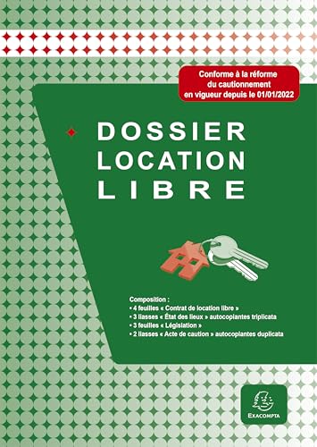 Exacompta - Réf. 50E - Dossier location libre - Ce dossier complet regroupe tous les documents nécessaires à une location libre (résidence secondaire ou logement de...