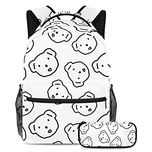 Sac à dos de peinture multicolore, cartable fille et garçon avec trousse d'école