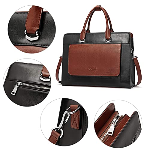Bostanten Leather Briefcase For Women 15.6 Inch Laptop Bag Business Messenger Shoulder Work Bag #TOP2