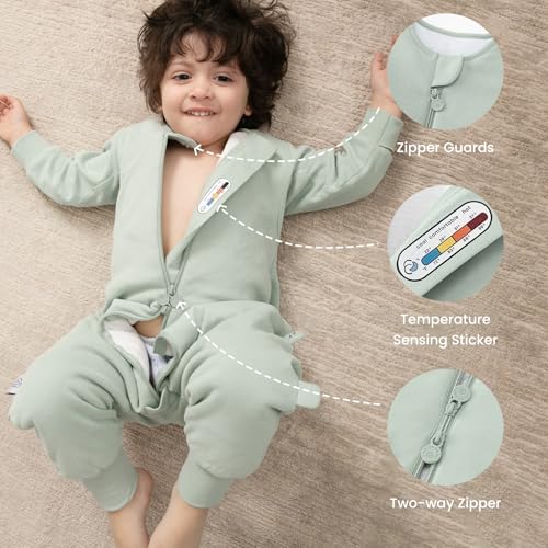 Image of kaiya baby Organic Cotton Sleep Sack with Feet,1.0 TOG Sleep Bag,18-36M