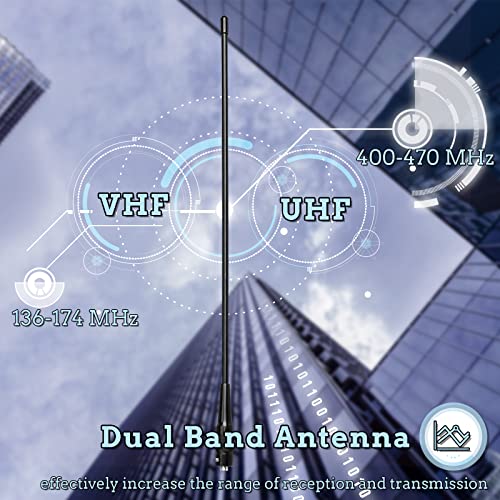 Retevis RHD771 VHF UHF Dualband Antenne, Jagd Antenne, SMA-F Funkgerät, Kompatibel mit Walkie Talkie Retevis RT21 RT5 RT5R RA79 Baofeng BF-888S UV-5R HUV-5R+ Plus UV-5RTP UV-5RE (1 STK)