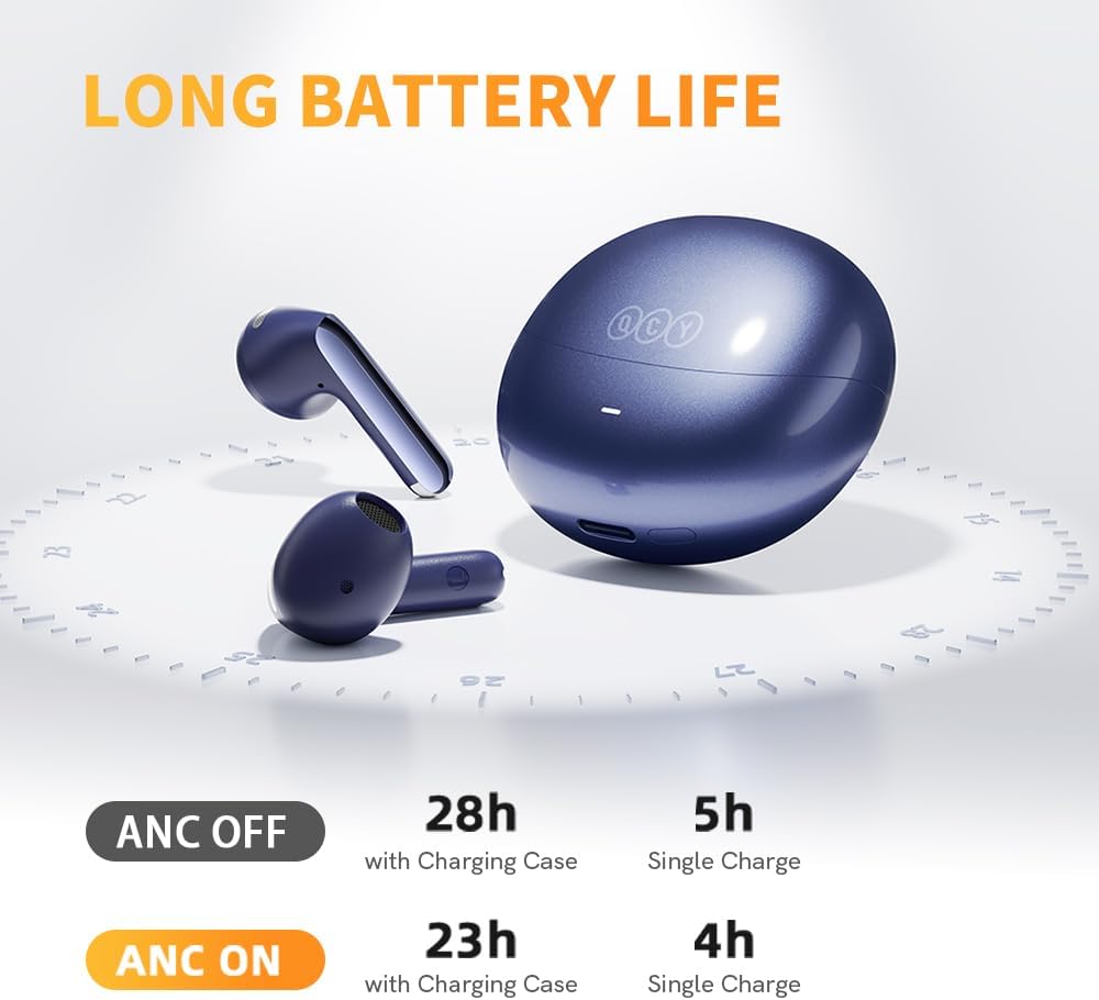 QCY AilyBuds PRO+ battery life illustration