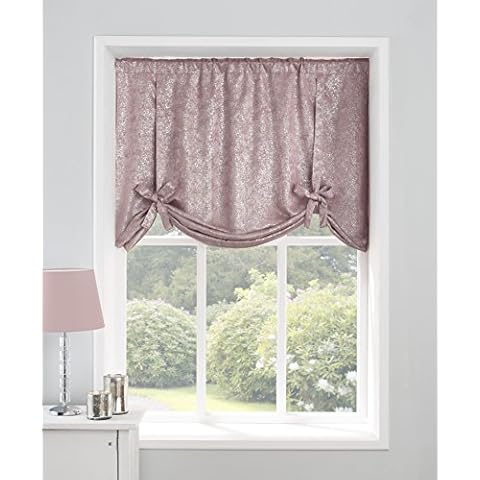 Enhanced Living Halo Pink Thermal Blockout Tie Blind with Metallic Look Cover