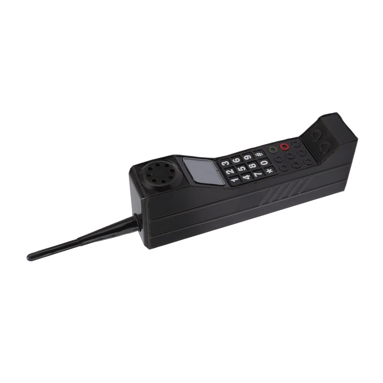 Retro telefon komórkowy wzór telefonu komórkowego, symulacja retro ceglany ornament na telefon komórkowy rekwizyty fotograficzne ozdoby do dekoracji (czarny)