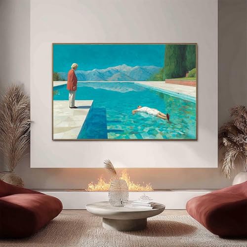 Impression sur toile de paysage aquatique et cadre intérieur de salon