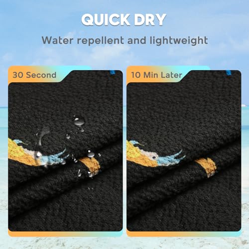 maamgic Men's Swim Trunks 5.5 inch Seersucker Beach Shorts Quick Dry Bathing Suits with Mesh Liner Black Parrot XX-Large3