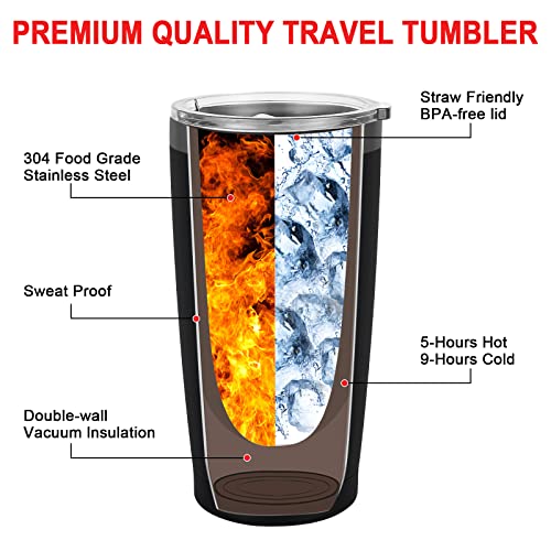 Lifecapido Gifts For Dad, I'll Always Be Your Little Girl You'll Always Be My Hero 20Oz Tumbler, Dad Insulated Tumbler, Father's Day Birthday Christmas Gifts For Dad Father From Daughter, Black #TOP5