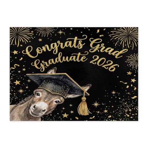 Rompecabezas de 500 piezas para adultos en dorado y negro con impresión de burro de graduación