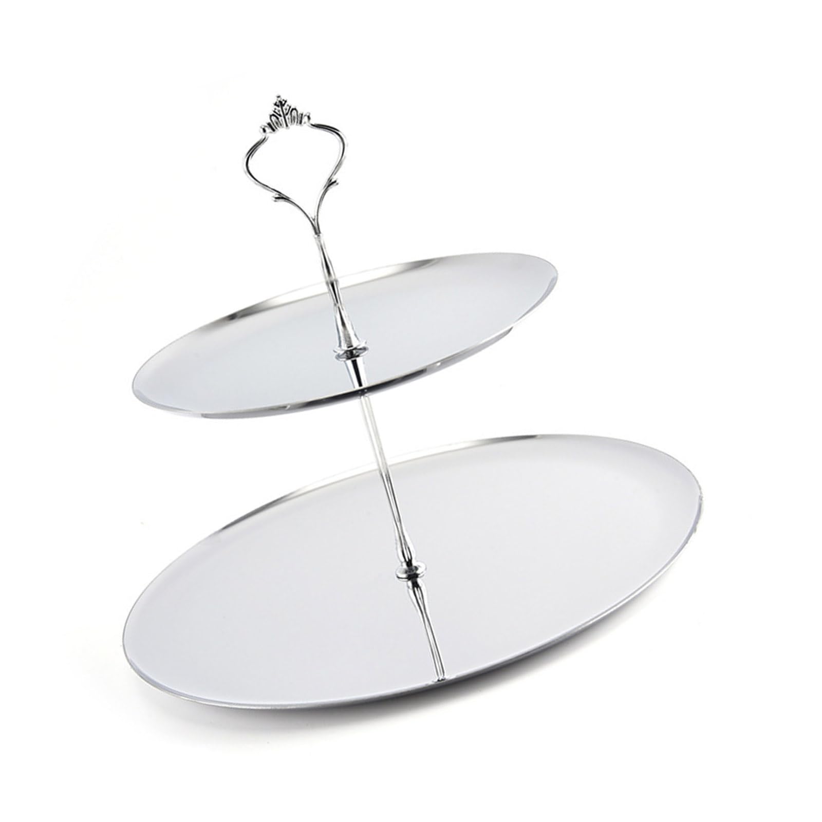 Tiered Cupcake Serving Stand Stainless Steel Stacked Dessert Tray for Cakes Fruit Pastries and Counter Party Presentation Tiered Tray Platter Cupcake Holder Appetizer Plate Afternoon Tea Buffet Metal