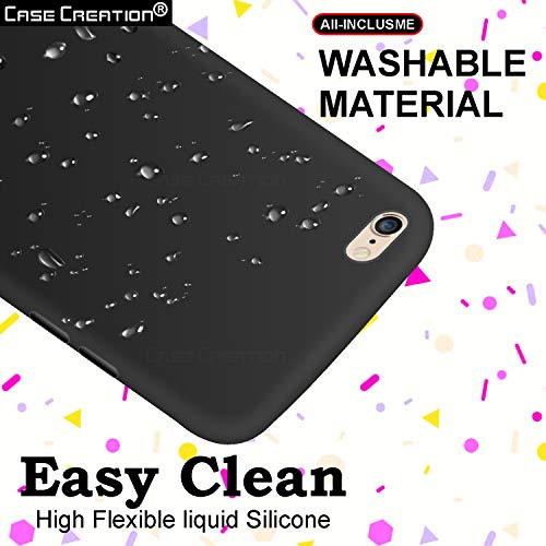 Image of Case Creation Luxurious OG Series for Apple iPhone 6 Case Cover,Anti-Dirty Slim Case Frosted Matte Cute Candy TPU Raised Bezel (Splash of Color) Back Cover for iPhone 6 -Black