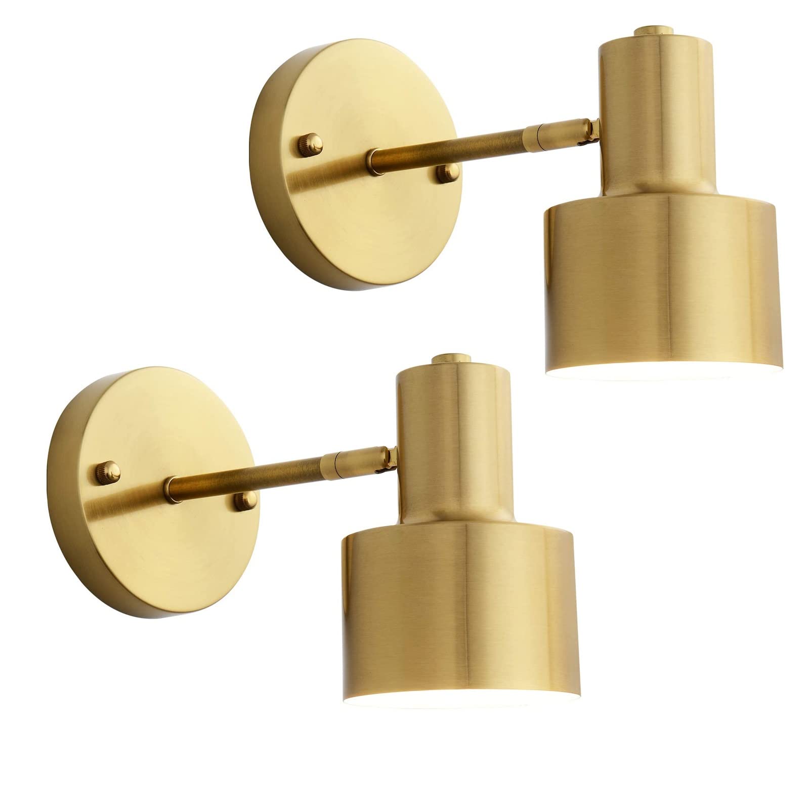 HELCEKOU Modern Gold Wall Lamp with Remote Control Dimmable Battery Powered Sconce for TV Farmhouse Bedside Reading Light