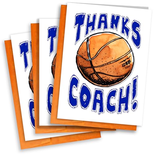 Play Strong Youth Basketball Coach 3-Pack (5x7) Thanks Coach Card