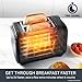 Tefal Subito 2-Slot Toaster, 7 Browning Levels, Defrost + Reheat Functions, Removable Crumb Tray, High-lift + Self-Centring Racks, TT5S08G0, Black