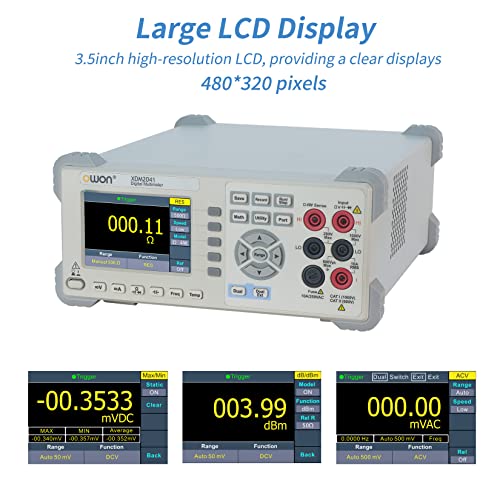 Multimètre numérique portable OWON XDM2041 d'établi 55000 points avec écran LCD 3.7 pouces - 3