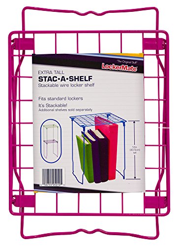 LockerMate 12" Wire Stac a Shelf, Assorted Colors, Color May Vary (05010) - Thumbnail 4