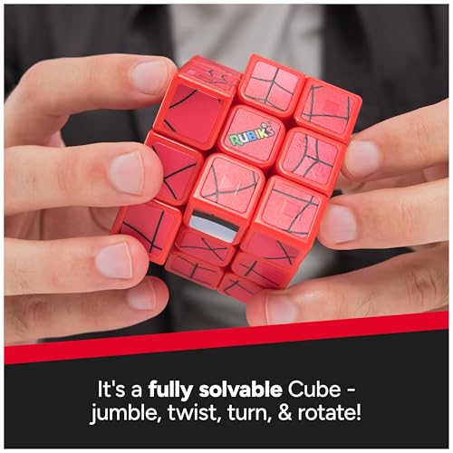 Image of Rubik's Cube, Spider-Man Cuber, Marvel Collectible Fidget Toy & Desk Decor, Problem-Solving Brain Teaser, Classic Color-Matching Puzzle, Sensory Puzzle for Fans of Marvel Rivals Ages 8 & Up
