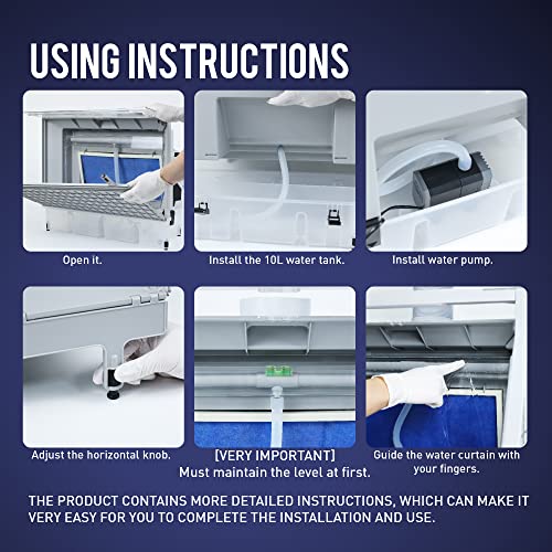 Gaahleri Airbrush Spray Booth With Waterfall, Revolutionary Design Water Curtain Exhausting Air System, Spray Painting Booth For Airbrushing, Water Filtering Led Lighting Model Art #TOP6