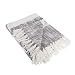 DII 100% Cotton Fringed Throw for Indoor/Outdoor Use Camping BBQ's Beaches Everyday Blanket - 50 x 60" , Slub  Gray