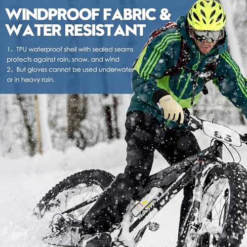 Image of Bruvoalon Winter Gloves for Women & Men, 3M Thermal Insulation, Lycra Fabric, Touchscreen, Anti-Slip