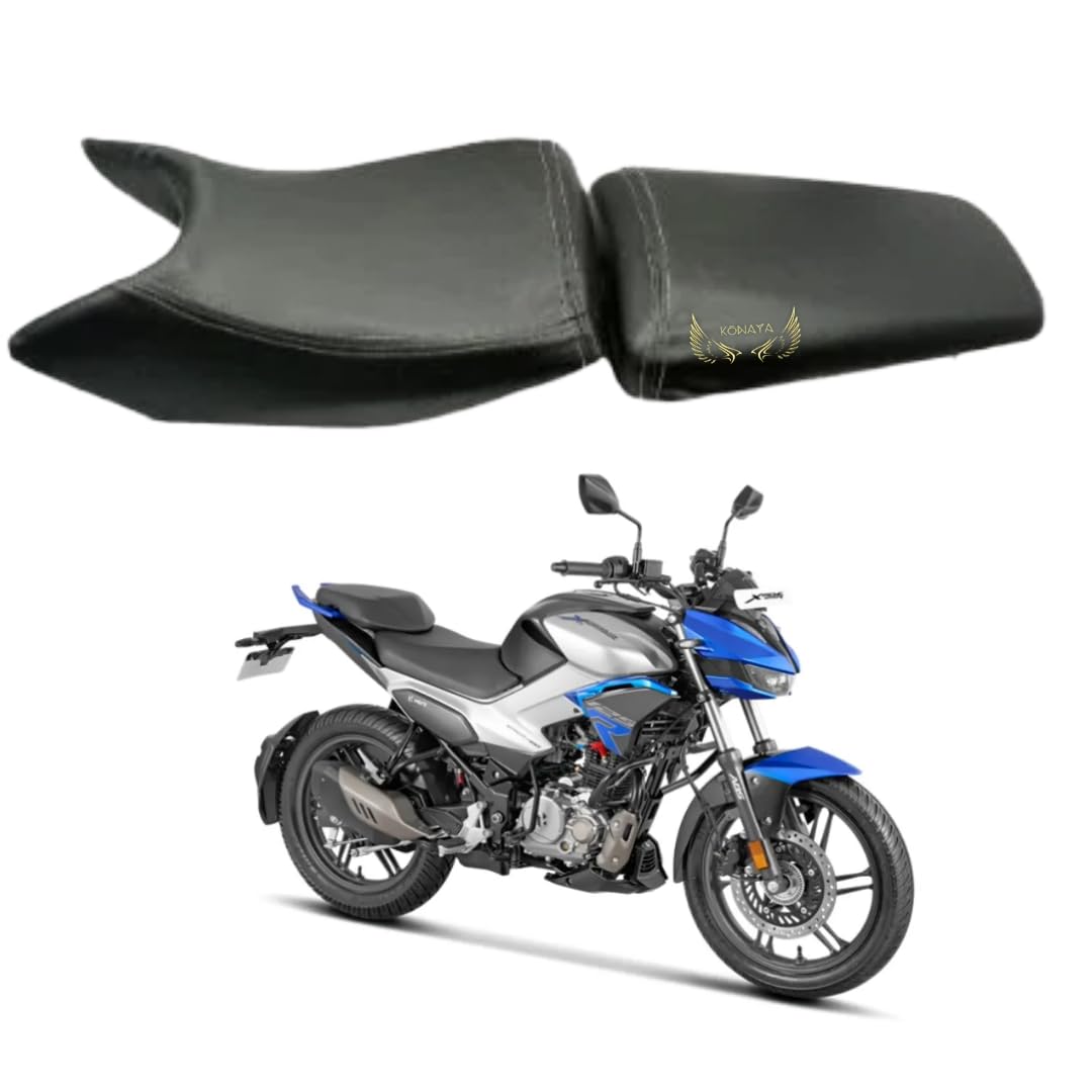KONAYA Xtreme 125R Seat Cover Protect from Rust and Dust, PU Leather Waterproof Durable Xtreme 125R Bike Seat Cover Frant Or Rear (Black)-image-39