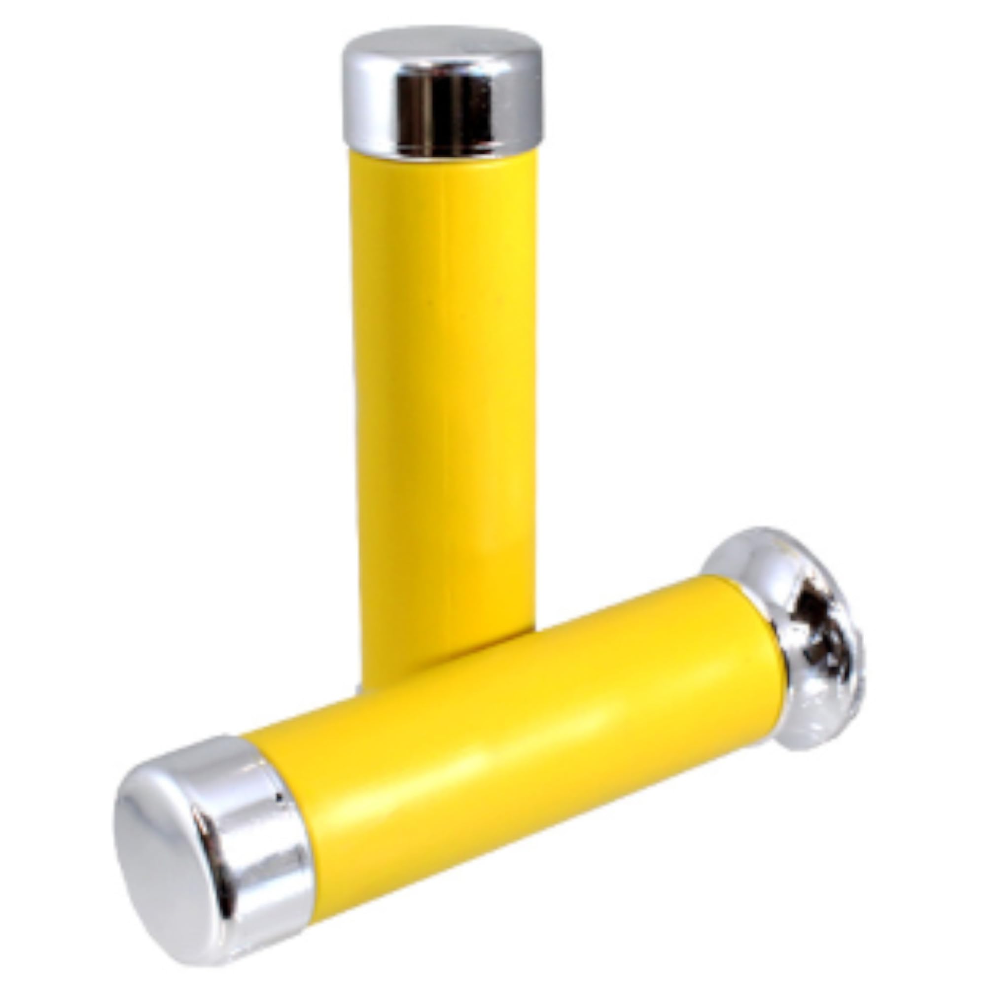 cyclingcolors Motorcycle Grip 130 mm Diameter 24 mm Rubber Handlebar Compatible with Vespa PX, Yellow