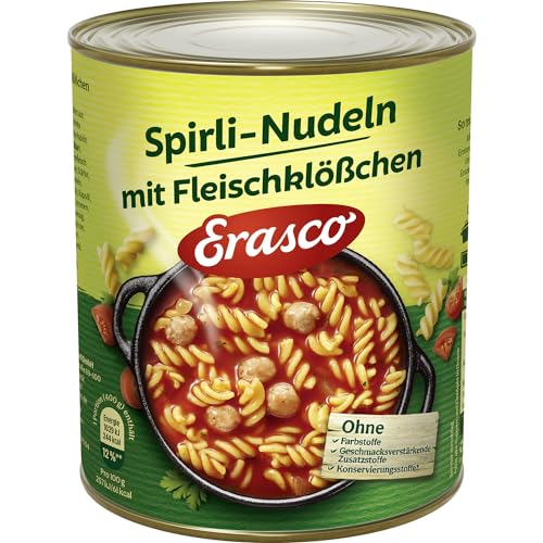 Erasco Spirli-Nudeln mit Fleischklößchen, 3er Pack (3 x 800 g Dose)