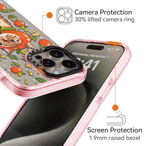 Coque iPhone 15 Pro chaton rose pour sorties et selfies
