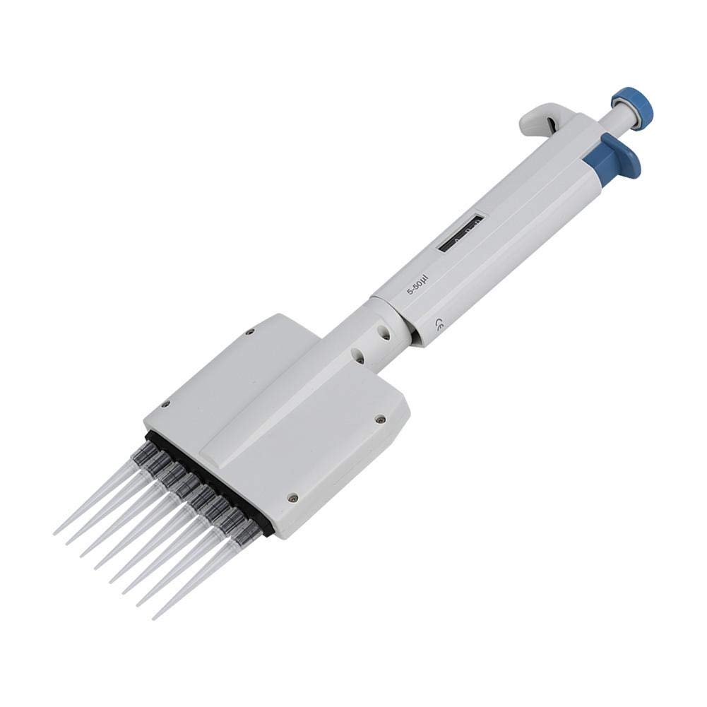 Pipeta Multicanal de 8 Canales, Pipeta Ajustable Micro 5-50μl