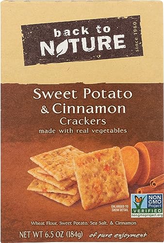 Back To Nature Crackers, Sweet Potato And Cinnamon, 6.5 Ounce Back To Nature Crackers, Sweet Potato And Cinnamon, 6.5 Ounce