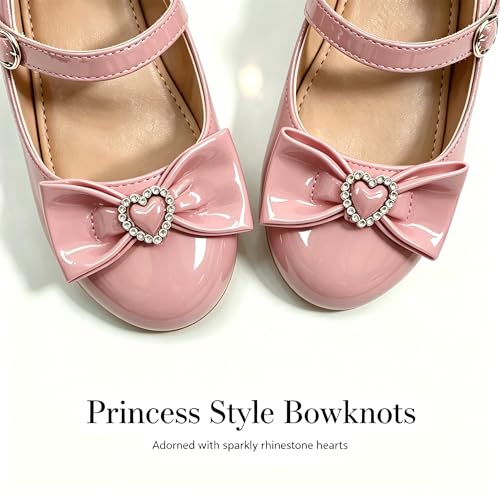 BOGELOO Toddler Girls Flats Mary Jane Flower Girls Dress Shoes School Wedding Party Shoes(Pink,13) by BOGELOO - Used condition - Image 4