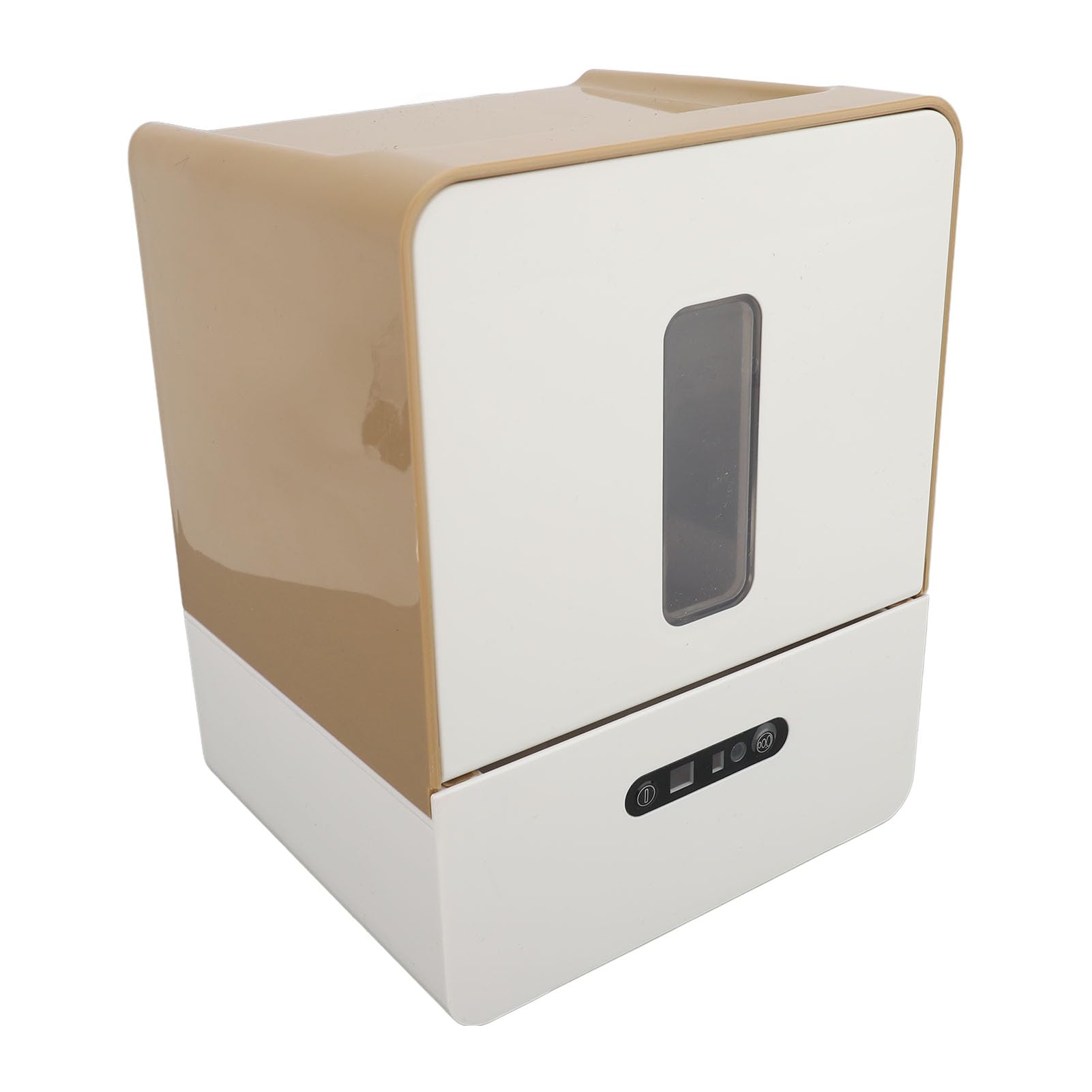 Keenso Dispensador Automático de Toallas de Papel con Sensor, Longitud Ajustable y Luz Nocturna, Diseño de Montaje en Pared Sellado para Baño, Cocina, Hotel (Brown)