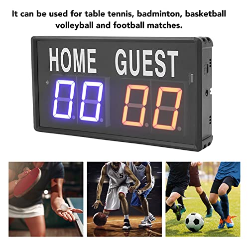 Placar Eletrônico, Placar de Mesa Digital Portátil Com Controle Remoto para Esportes de Basquete e V