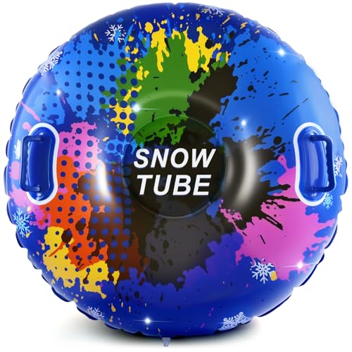 Aufblasbare Schlitten Snow Tube Schlitten mit Griffen, Aufblasbarer...
