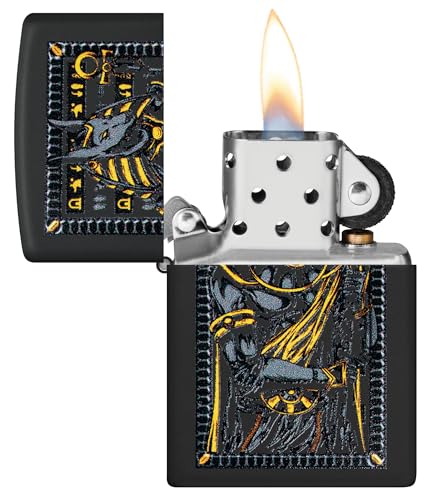 Image of Zippo Anubis Design Black Matte, Pocket Windproof Fuel Refillable Lighter, BIS Certified