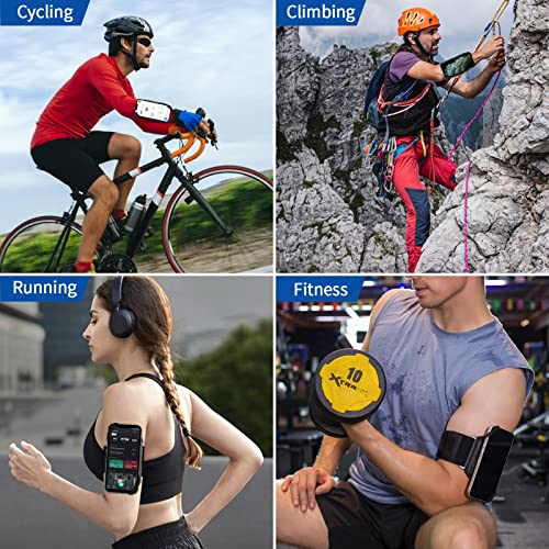 【2023 New】 Hlomom Phone Holder For Running Wristband, Fits 4.7-7.5'' Phones Sports Armband 360°Rotation & Detachable For Iphone 14/14Pro/13Promax/12/Pro/Pro Max/Xs/8/7/6, Samsung Galaxy (S) #TOP5