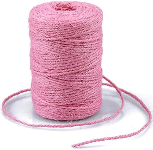 G2PLUS Jute String Twine 2MM, 100M Natural Garden Jute Rope, 3 Ply Art and Crafts Linen String for DIY Craft; Gardening Use