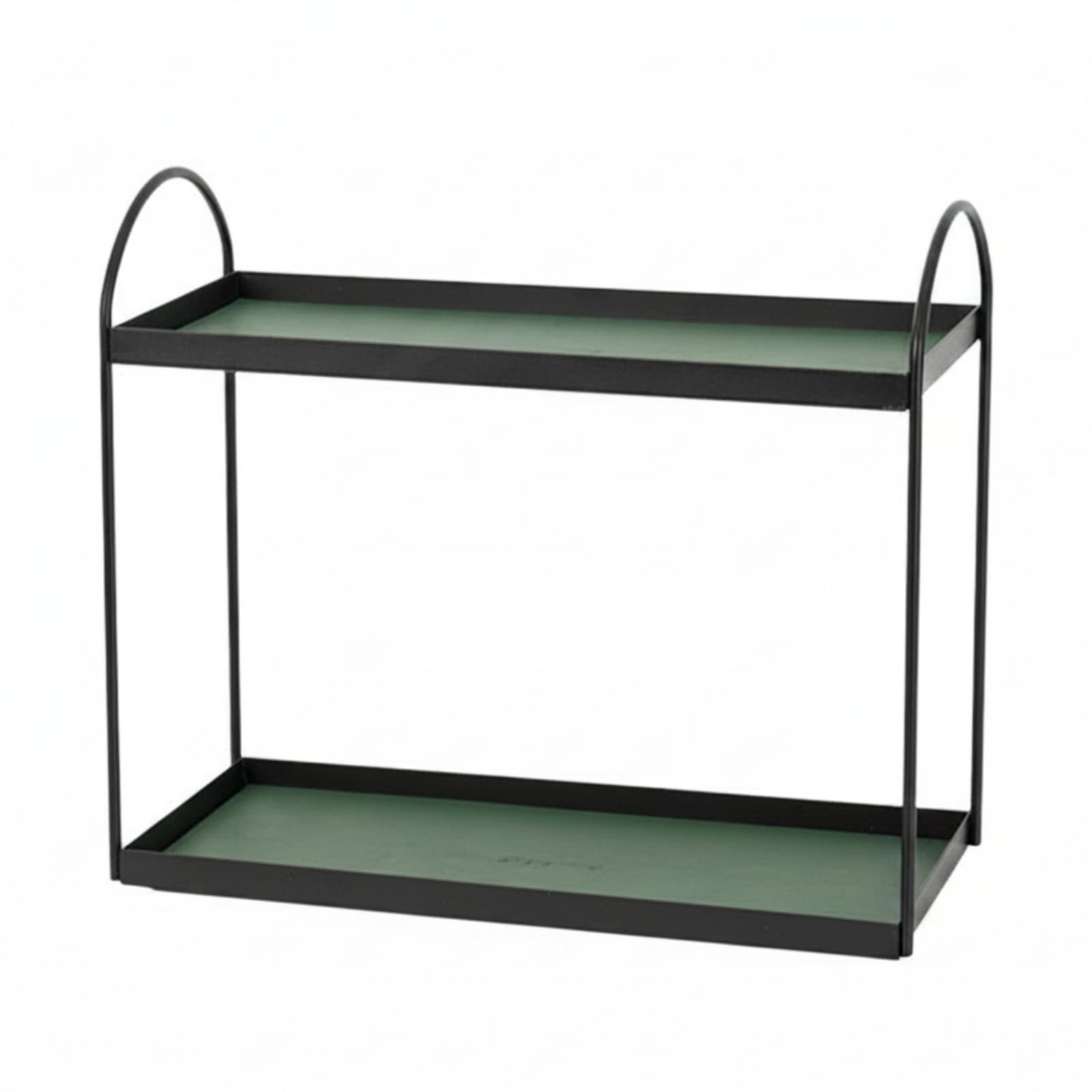 F Fityle Repisa Organizadora Maquillaje y Perfumes con Estructura Resistente Hierro para Vanitorio y Cómoda, Verde, Grande