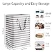 BOOMIBOO 2-Pack Large Laundry Basket,Waterproof Freestanding Laundry Hamper,Collapsible Clothes Basket with Easy Carry Handles in Laundry Room Bathroom Bedroom Dorm,Grey,75L