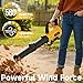 Leaf Blower Cordless with 2× 5.0Ah Batteries and Charger, 21V Electric, Lightweight Battery Powered Blowers for Lawn Care, Yard, Patio Cleaning, Blowing Leaves & Dust, Yellow